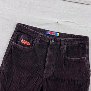 Empyre Relaxed Fit Corduroy Pants Mens 32 Dark Brown Skate Baggy Wide Leg‎